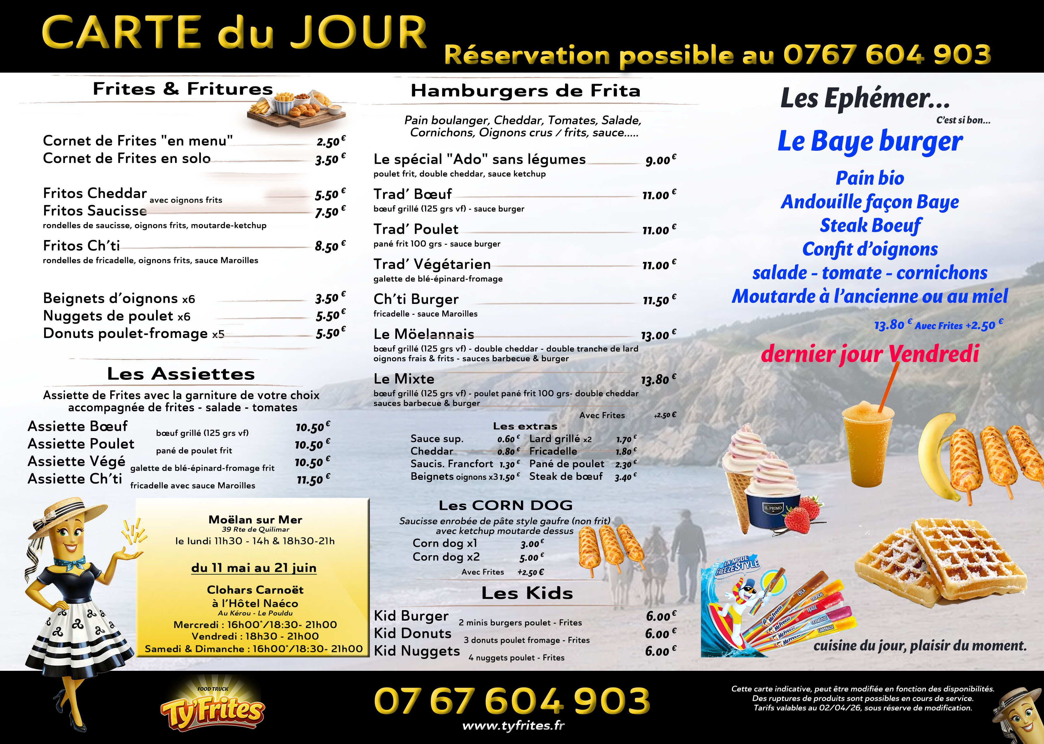 Carte du jour 1
